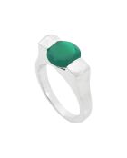 Bague en Argent & Onyx vert