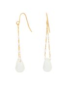 Boucles d'oreilles en Acier plaqué Or & Pierre de Lune