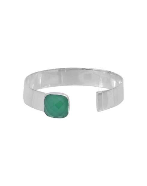 Bracelet en Argent & Onyx vert