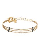 Bracelet en Argent doré à l'or fin & Cristal