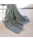 Plaid Amsterdam vert kaki - 130x170 cm
