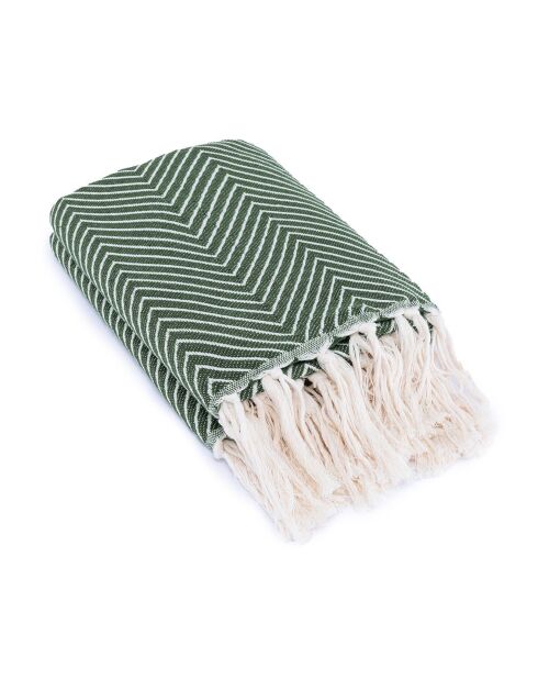 Plaid Amsterdam vert kaki - 130x170 cm