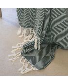 Plaid Amsterdam vert kaki - 130x170 cm