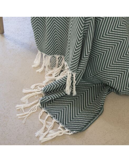 Plaid Amsterdam vert kaki - 130x170 cm