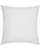 Coussin en Velours de Coton Andrea bleu peacock - 50x50 cm