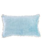 Coussin en Velours de Coton Cleo vert céladon - 50x30 cm