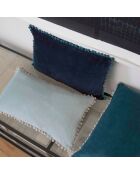 Coussin en Velours de Coton Cleo vert céladon - 50x30 cm