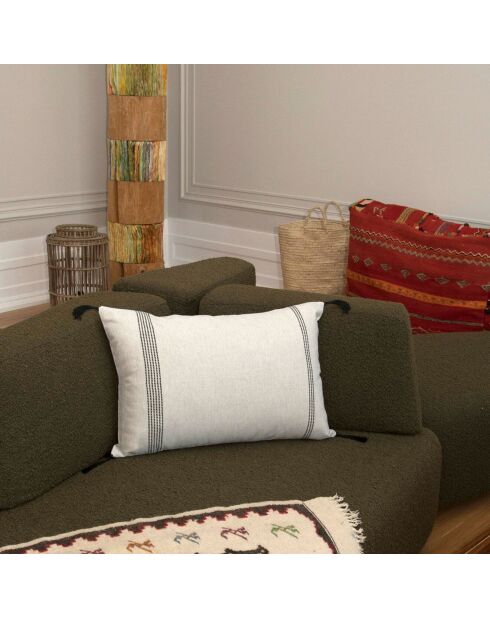 Housse de coussin Hana gris clair - 60x40 cm