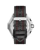 Montre Homme en Cuir Quartz Monaco noire