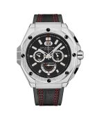 Montre Homme en Cuir Quartz Monaco noire