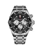 Montre Homme en Acier Quartz Monaco argentée