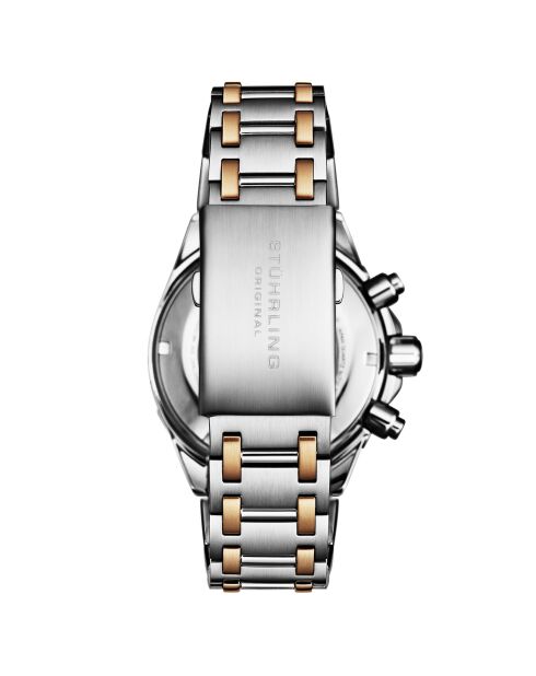 Montre Homme en Acier Quartz Monaco argenté/rosé