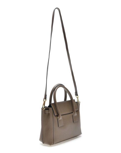 Sac à main en Cuir Isabella Rhea taupe - 23x24x7.5 cm