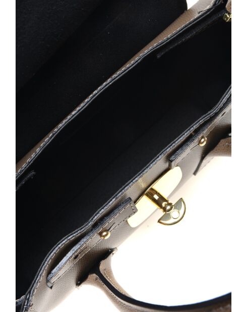 Sac à main en Cuir Isabella Rhea taupe - 23x24x7.5 cm