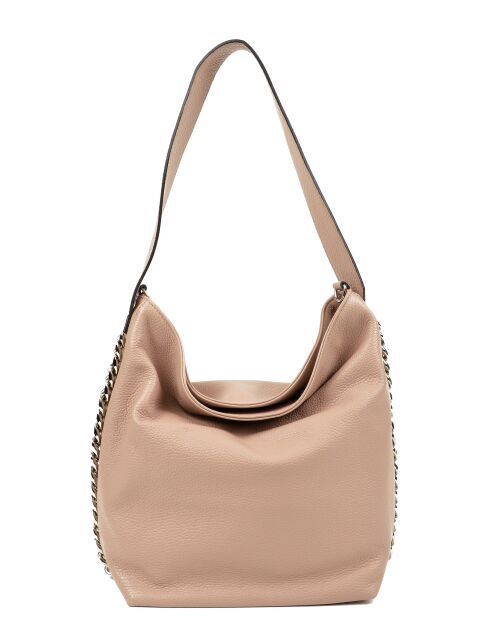 Sac porté épaule en Cuir Luisa Vannini poudre - 31.5x36x17.5 cm