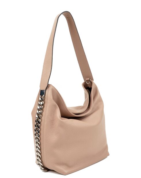Sac porté épaule en Cuir Luisa Vannini poudre - 31.5x36x17.5 cm