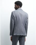 Veste de costume extra slim 100% Laine gris artic