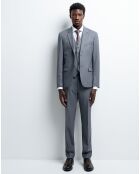 Veste de costume extra slim 100% Laine gris artic