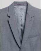 Veste de costume extra slim 100% Laine gris artic