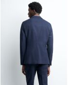 Veste de costume extra slim Barca à carreaux bleue