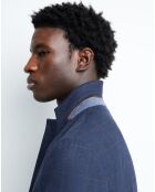 Veste de costume extra slim Barca à carreaux bleue