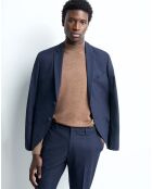 Veste de costume extra slim Barca à carreaux bleue