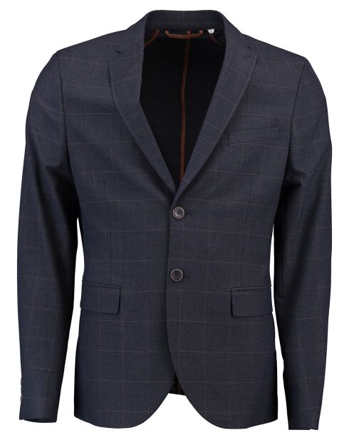 Veste de costume extra slim Barca à carreaux bleue