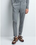 Pantalon de costume slim Bstrip rayé gris clair
