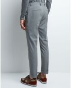 Pantalon de costume slim Bstrip rayé gris clair