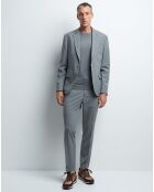 Pantalon de costume slim Bstrip rayé gris clair