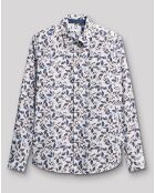 Chemise slim Claremoise à fleurs blanc/multicolore