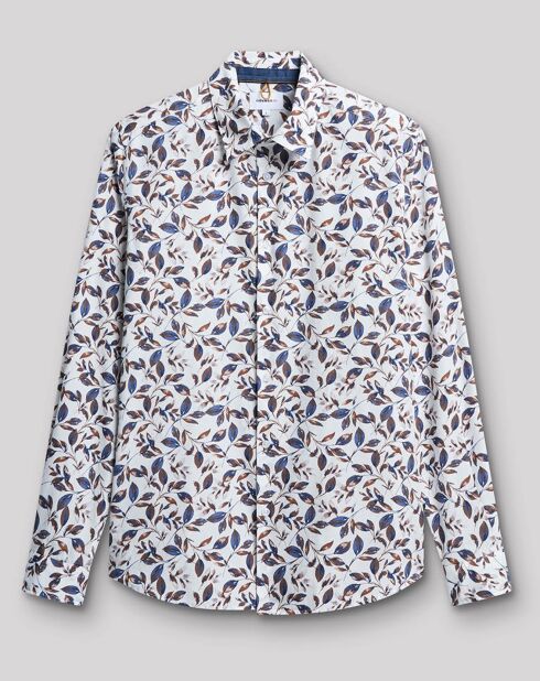 Chemise slim Claremoise à fleurs blanc/multicolore