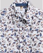 Chemise slim Claremoise à fleurs blanc/multicolore