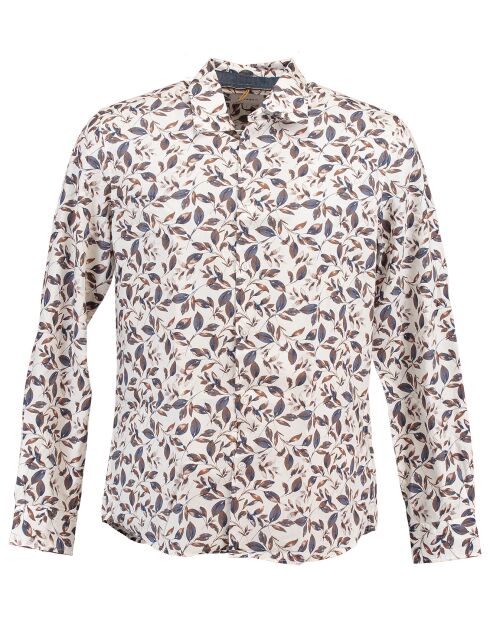 Chemise slim Claremoise à fleurs blanc/multicolore
