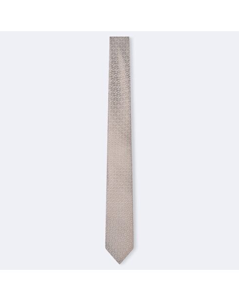 Cravate 100% Soie Seramik fantaisie taupe