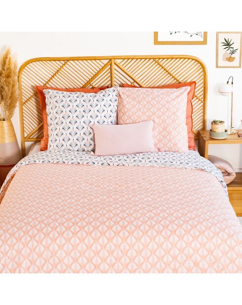 Parure Housse de Couette blanc/rose