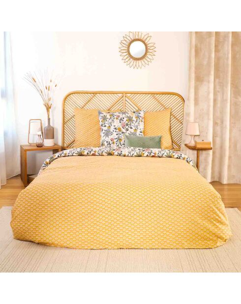 Parure Housse de Couette en Satin de Coton Bio multicolore