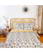 Parure Housse de Couette en Satin de Coton Bio multicolore
