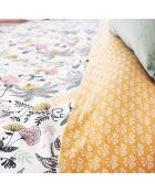 Parure Housse de Couette en Satin de Coton Bio multicolore