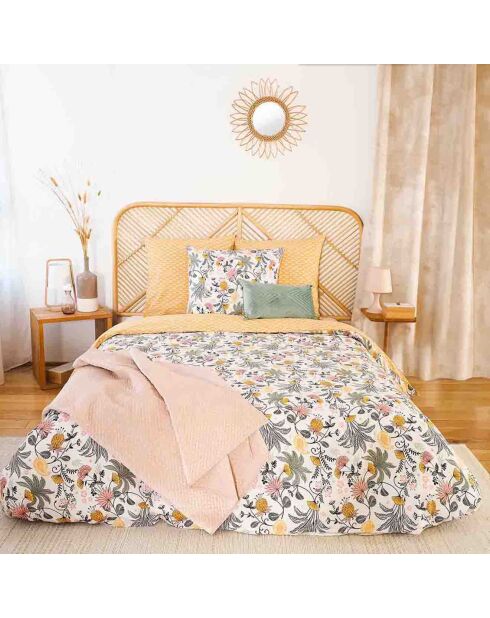 Parure Housse de Couette en Satin de Coton Bio multicolore