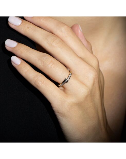 Bague Camino Diamants 0.025 ct or jaune