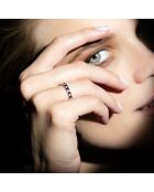 Afwisselend ring van 0,03 ct diamant en 0,17 ct saffierwitgouden ring