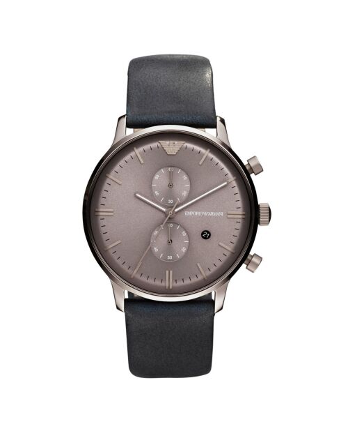 Montre Mixte en Cuir noire