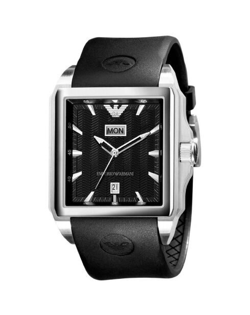 Montre Mixte en Caoutchouc noire