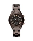 Montre Chronographe Femme en Céramique marron