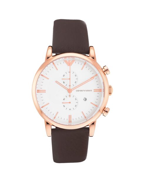 Montre Mixte en Cuir marron