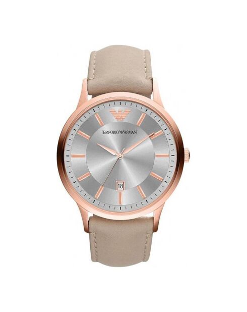Montre Mixte en Cuir beige