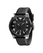 Montre Mixte en Caoutchouc noire