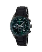 Montre Chronographe Mixte en Acier noire