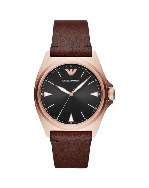 Montre Mixte en Cuir marron